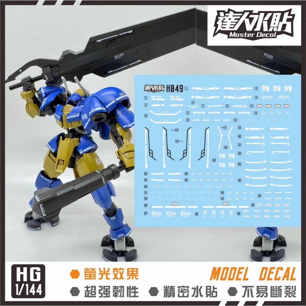 HG 1/144 HELMWIGE REINCAR WATER DECAL MASTER DECAL