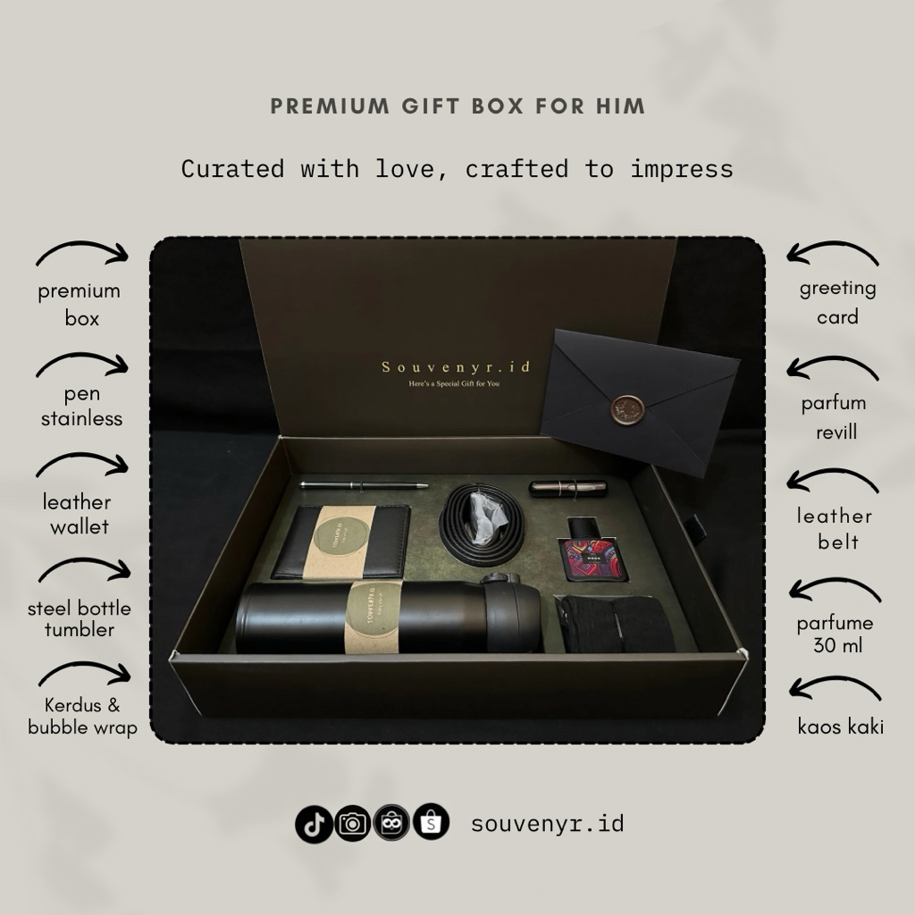 

Premium Gift Box for Him & Her / Hampers Exclusive / Gift Box Cewek Cowok / Kado Ulang Tahun / Kado Anniversary / Hadiah Ultah / Hadiah Wisuda / Hampers Lebaran