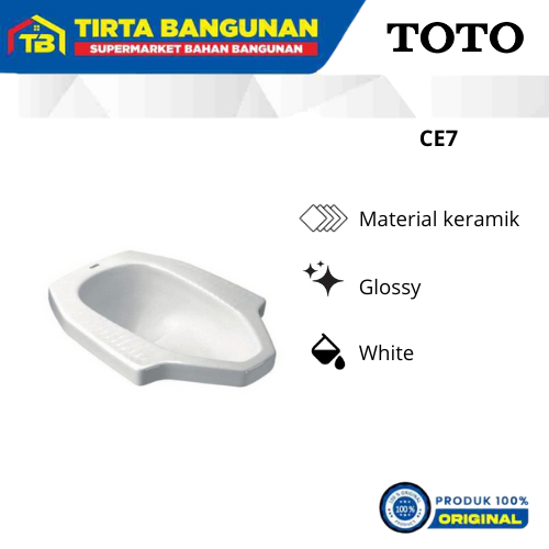 TOTO WC JONGKOK CE7 CLOSET KLOSET TOILET JONGKOK WARNA IVORY BEIGE GREEN PINK PASTEL DLL