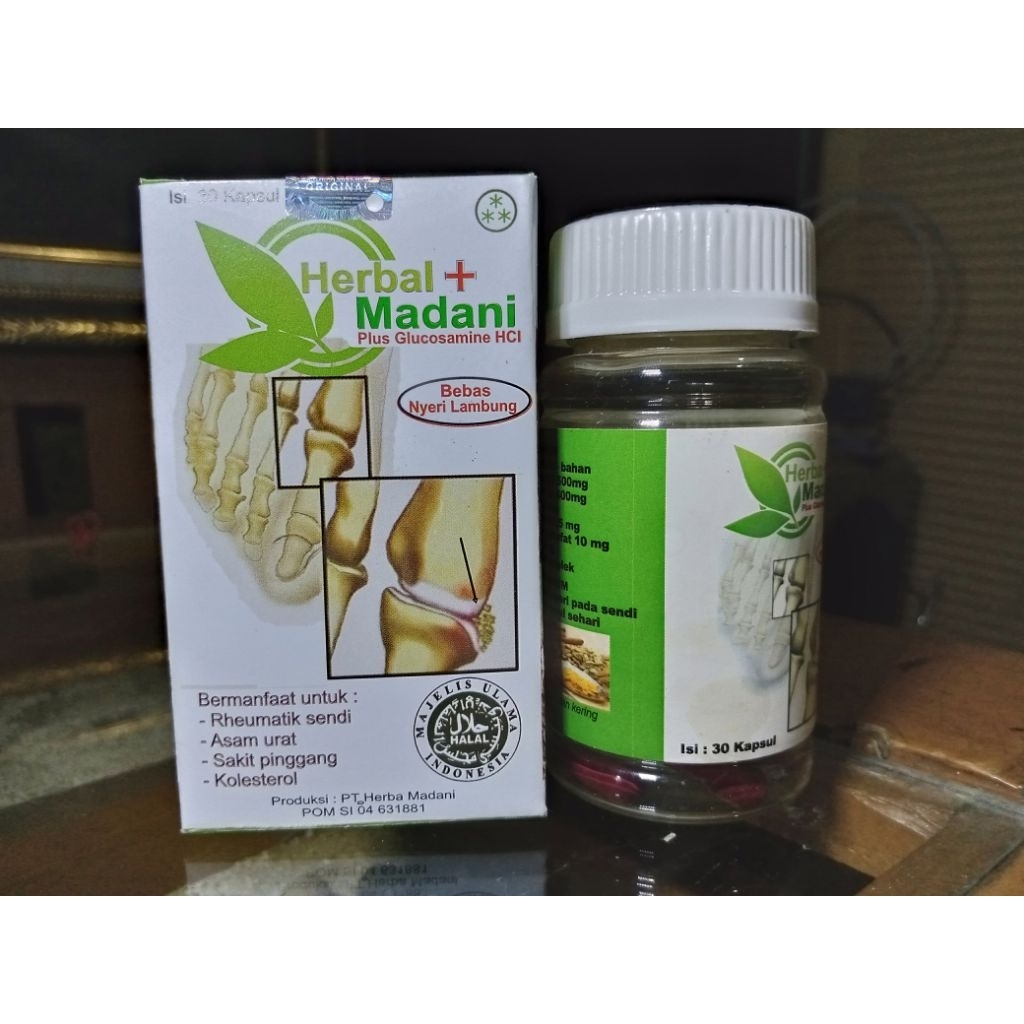Herbal Madani plus Glucosamine, ORIGINAL 100% obat reumatik, asam urat, sakit pinggang & kolestrol