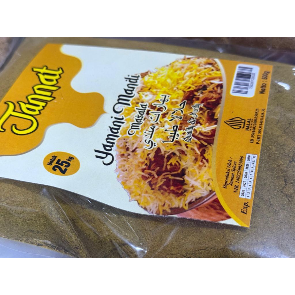 

Bumbu Nasi Mandhi Jannat Premium quality untuk 50kg Beras 1kg