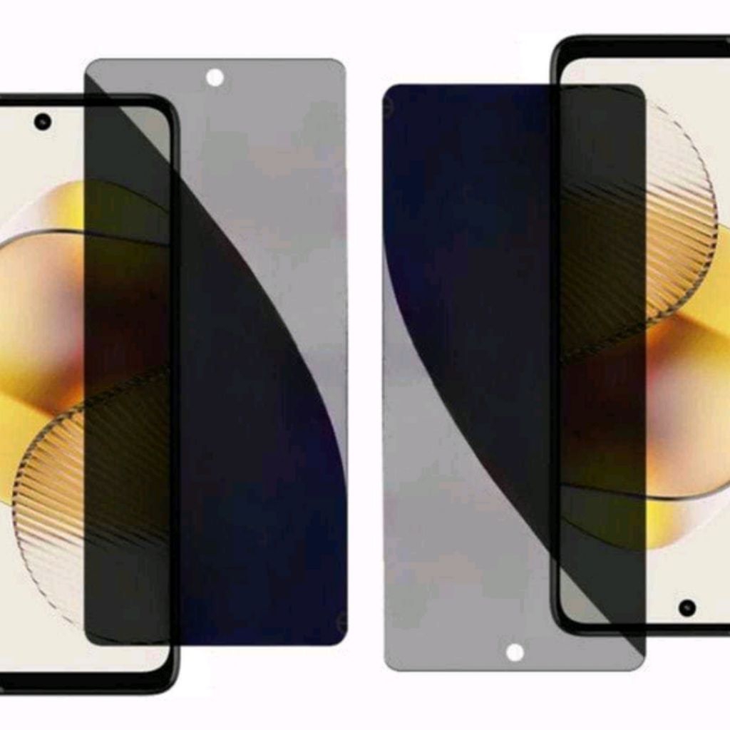 Temperedglas spy hitam privasi Non list type hp REALME C1/REALME C2/REALME C3/REALME C10/C11 2020/RE