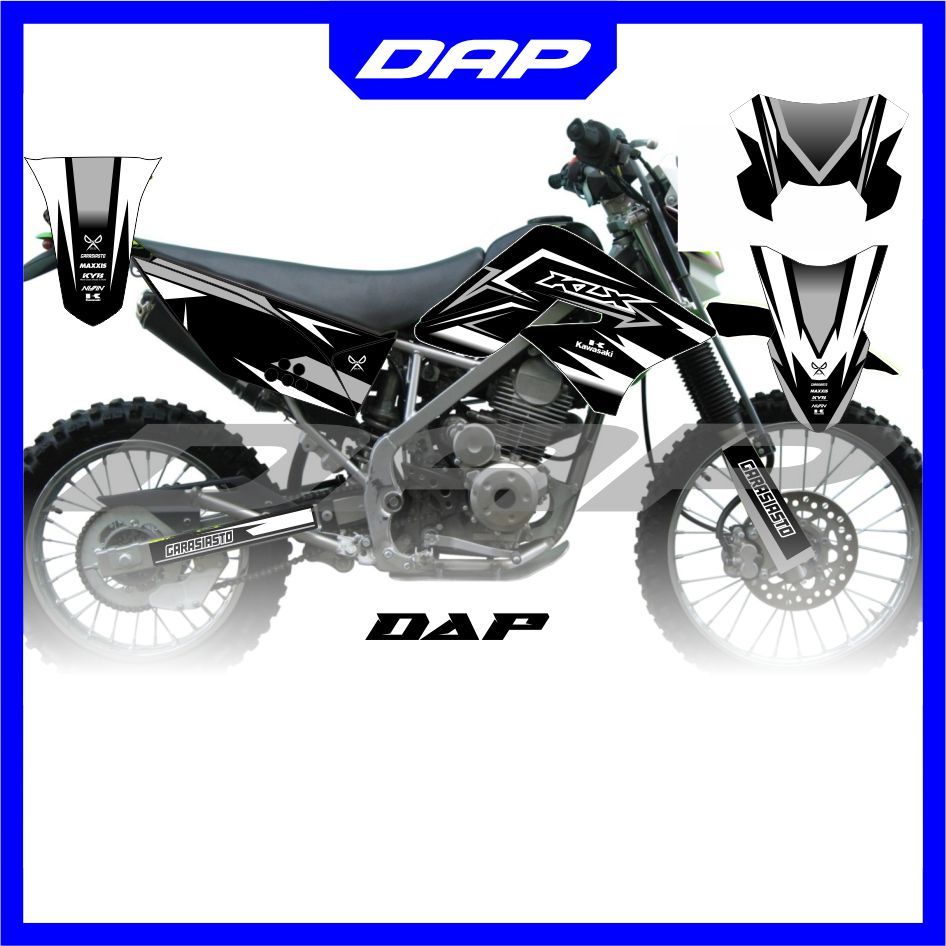 DECAL STICKER KLX OLD 2012 CUSTOM ABU PUTIH