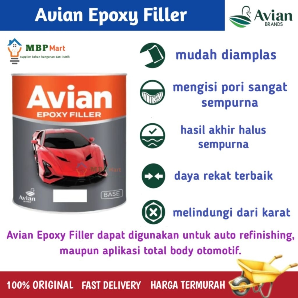 avian epoxy filler 200ml dan 1ltr