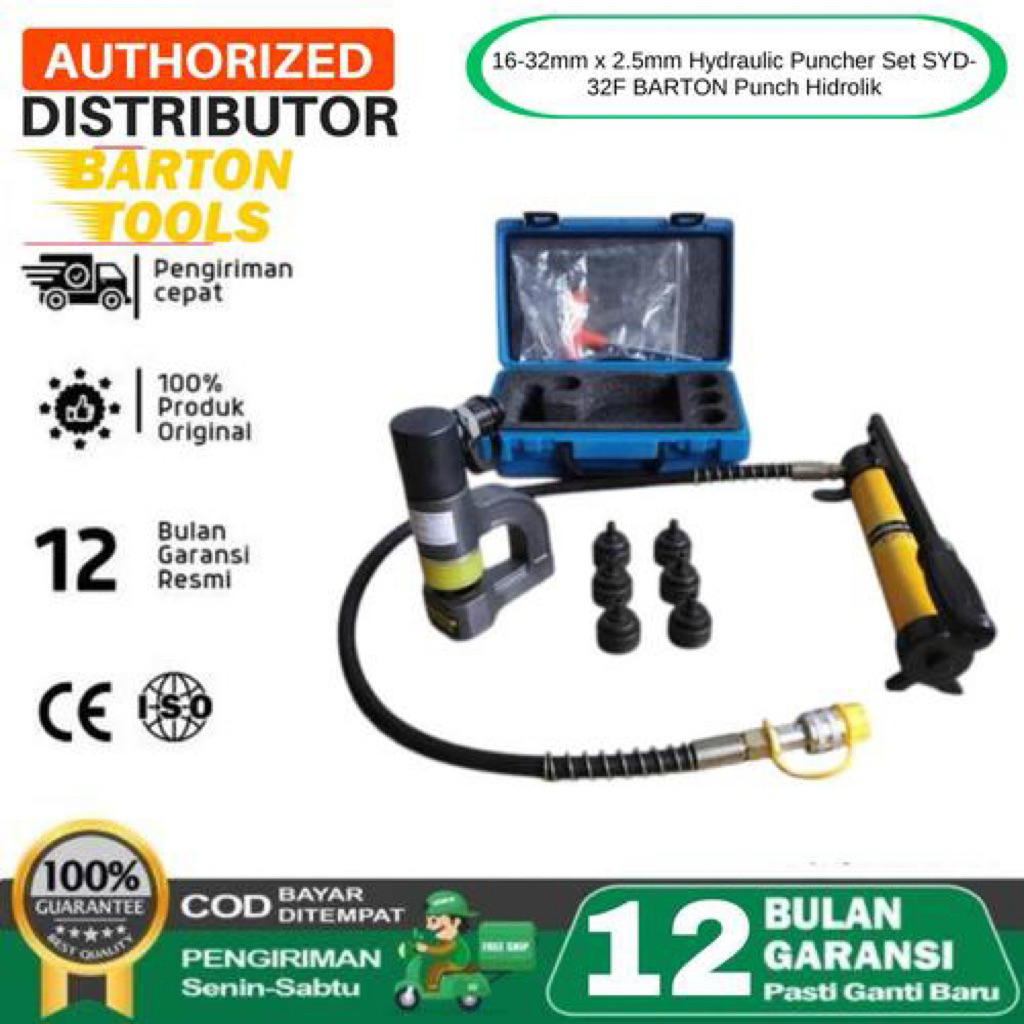 

16-32mm x 2.5mm Hydraulic Puncher Set SYD-32F BARTON Punch Hidrolik