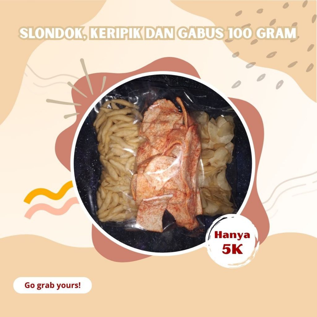 

Slondok Pedas, Kripik dan Gabus 100 gram