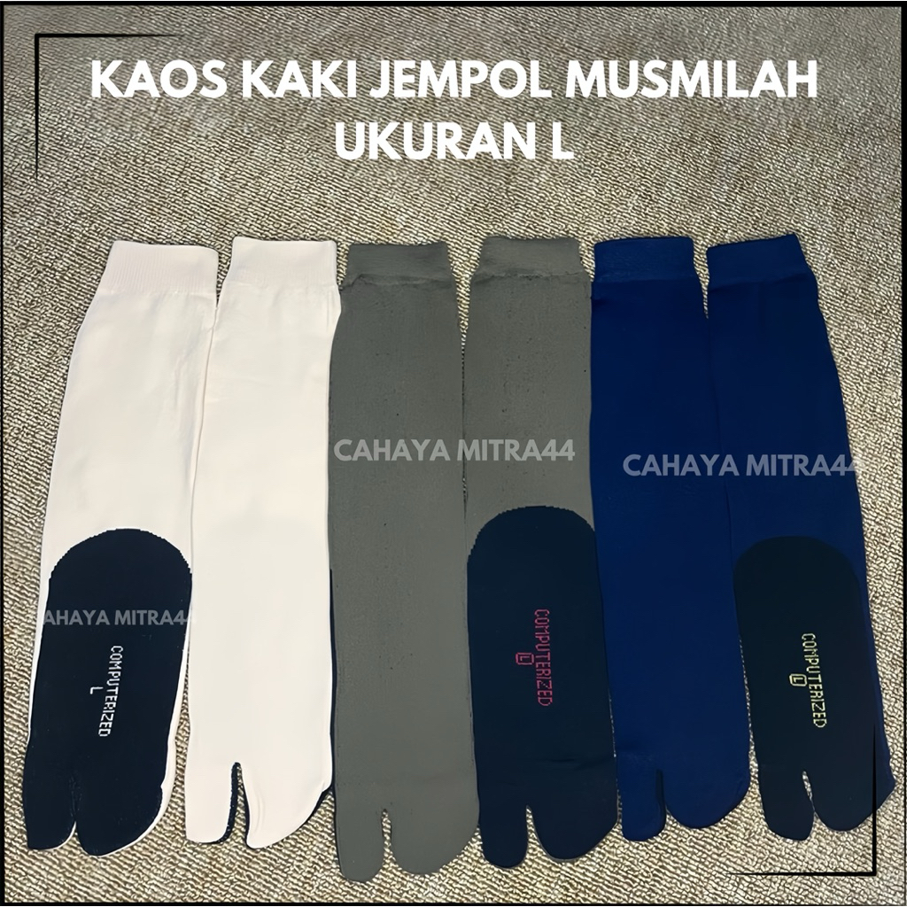 Kaos Kaki Jempol Motif Polos & Tapak Hitam wanita Muslimah murah / Kaos kaki jempol nilon warna polo