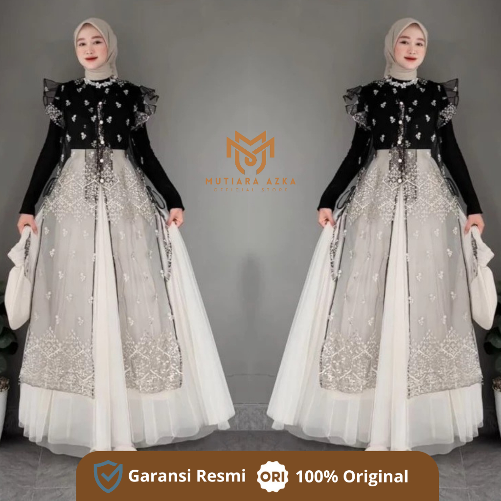 Amanda Outer Tunik Wanita Cardigan Brokat Brukat Kondangan Wisuda Mewah Kekinian Tanpa Lengan