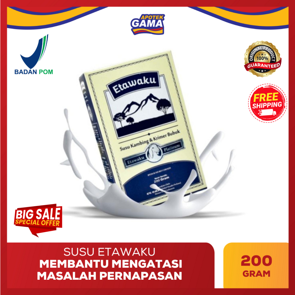 

ETAWAKU Susu Kambing Etawa Bubuk Original 200g – Tinggi Kalsium & Protein
