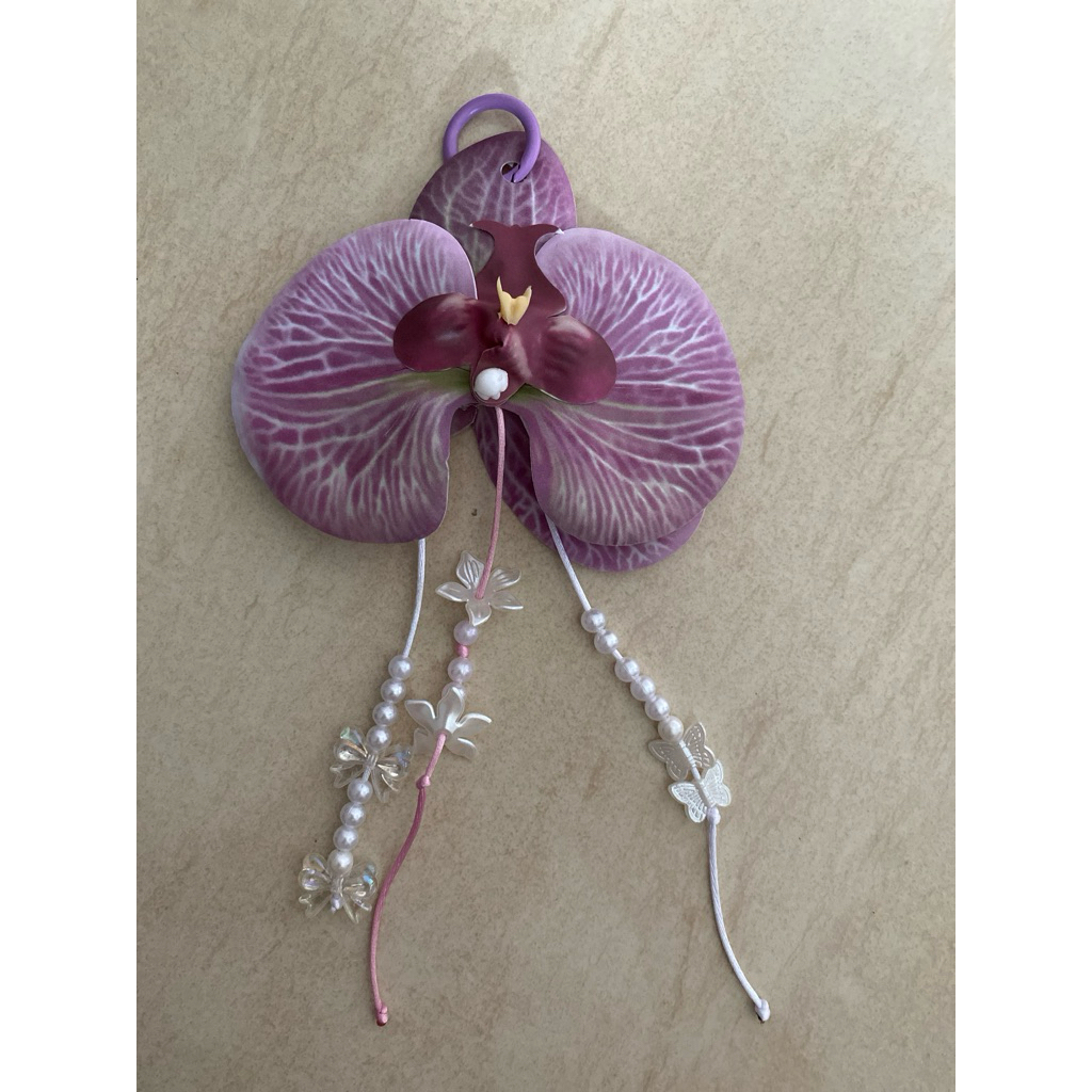 keychan bunga anggrek bahan latex premium jumbo