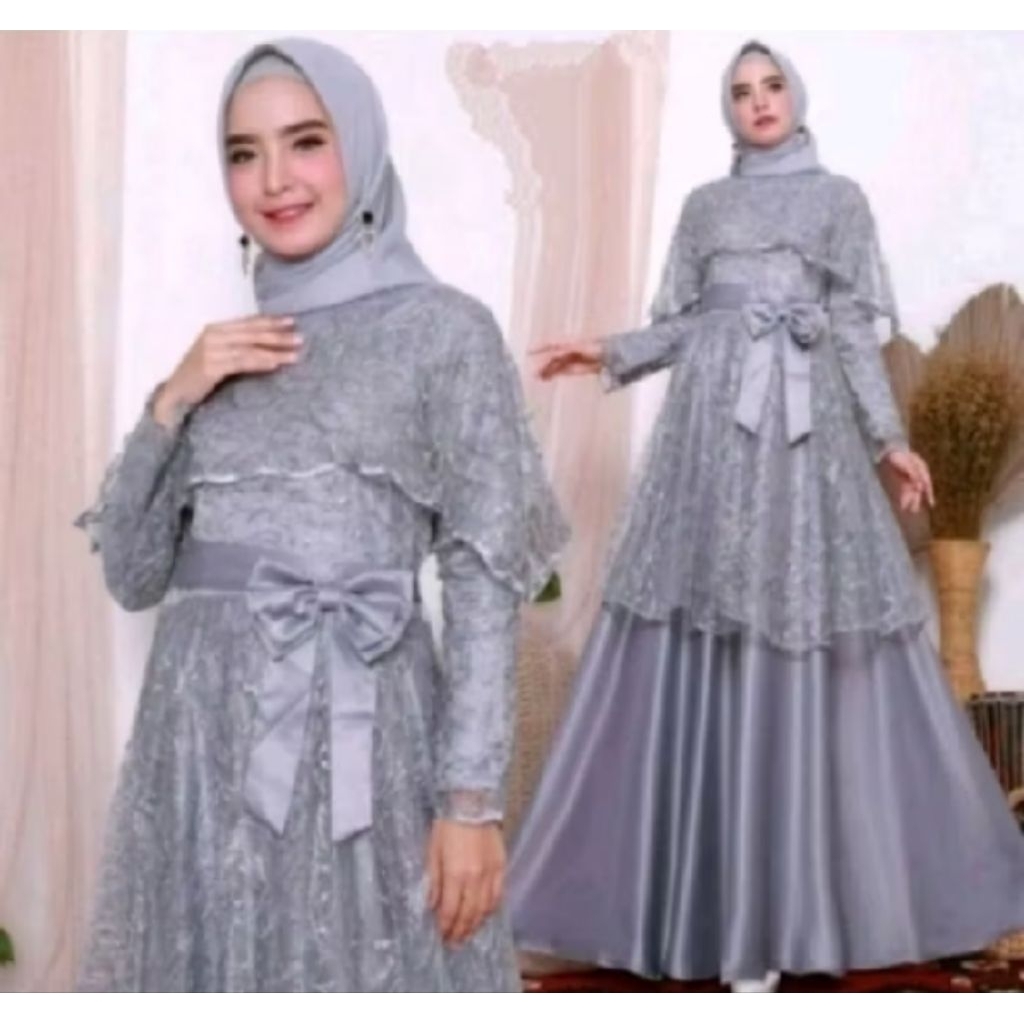 ~gamis brukat~gamis hajatan~gamis wisuda~gamis trend terkini
