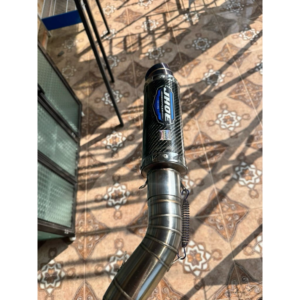 knalpot jhoe muffler carbon mx king,mx new,mx old