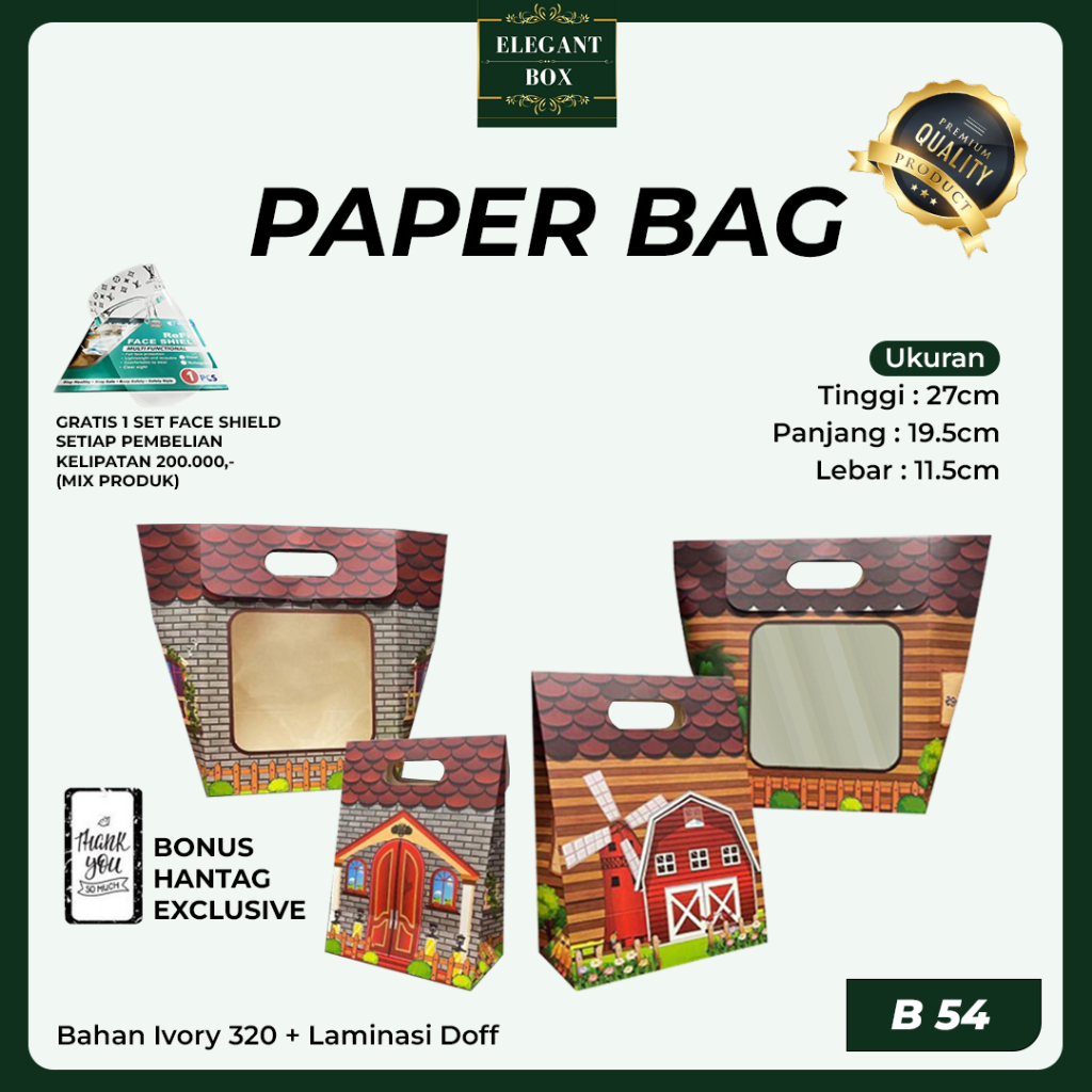 

Paper Bag - Tas Souvenir Hadiah Ulang Tahun Lucu - B54