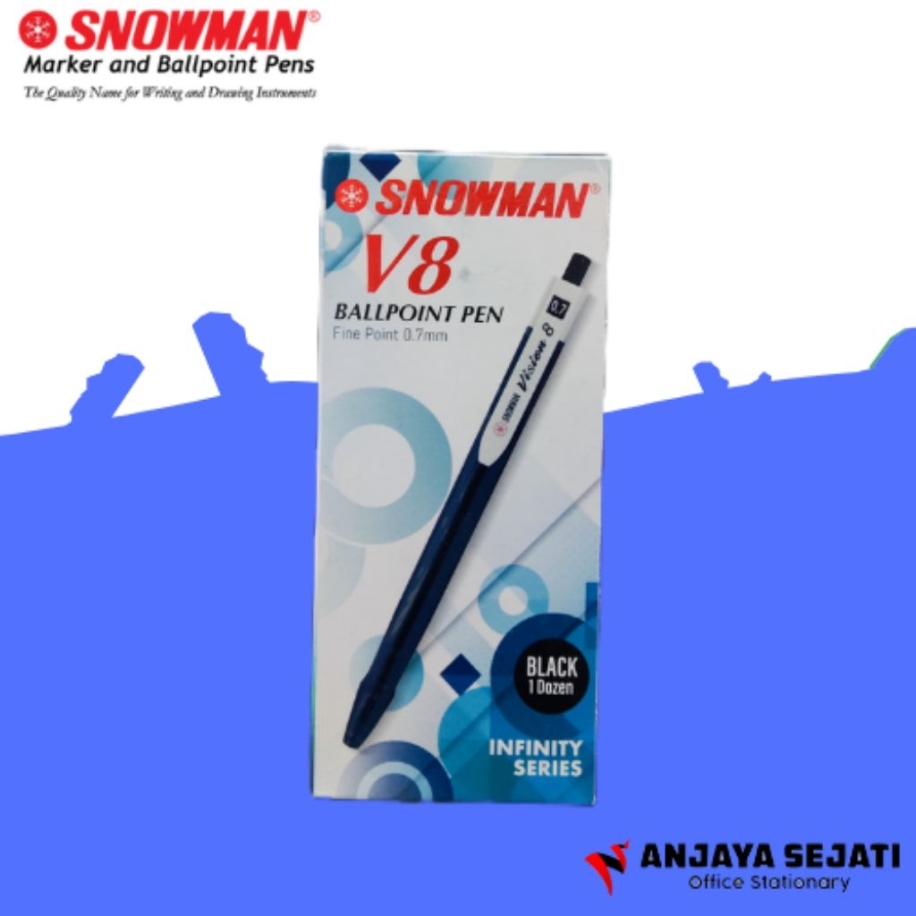 

Bolpen Snowman V8 | Perlusin