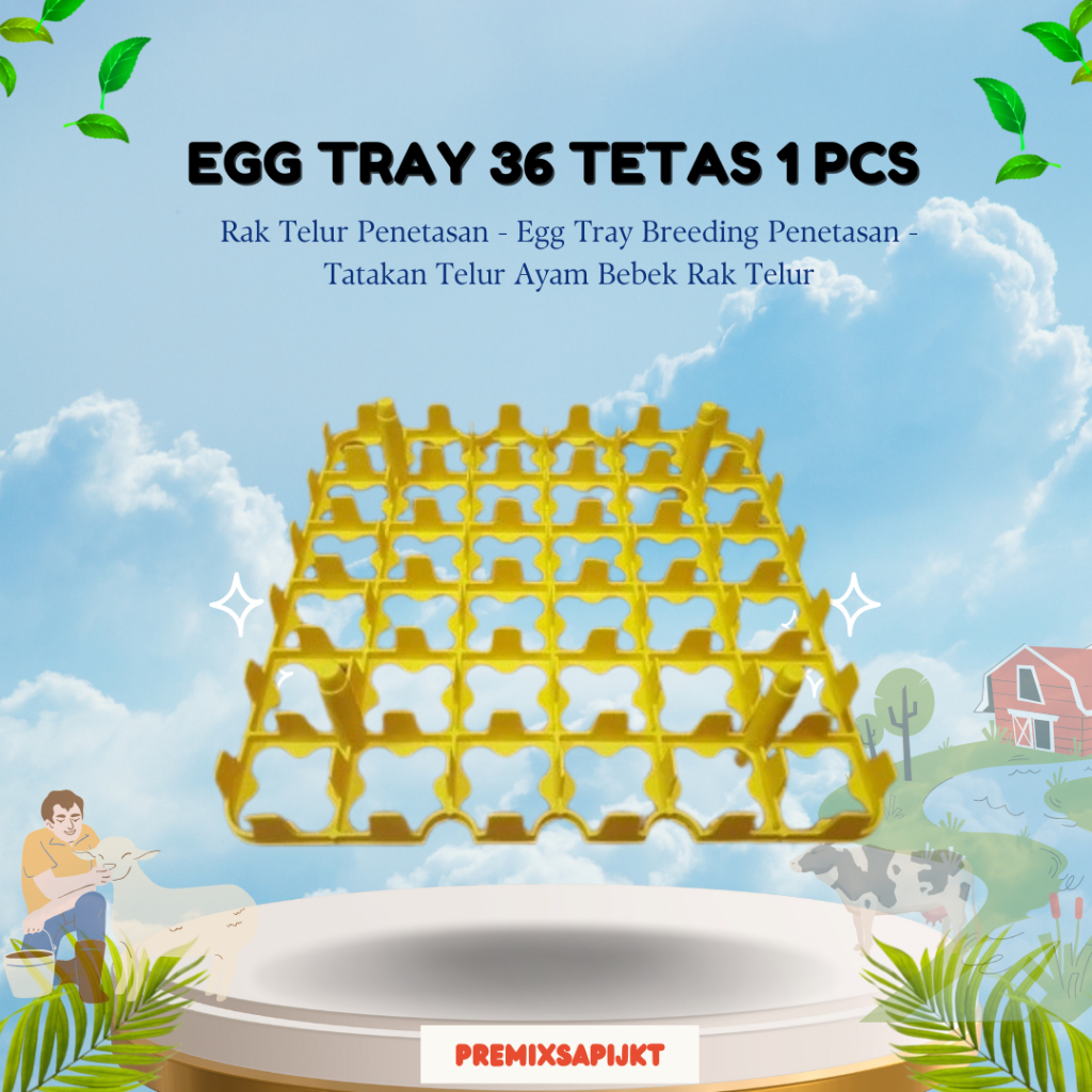NEW EGG TRAY 36 TETAS 1 PCS - Rak Telur Penetasan - Egg Tray Breeding Penetasan - Tatakan Telur Ayam