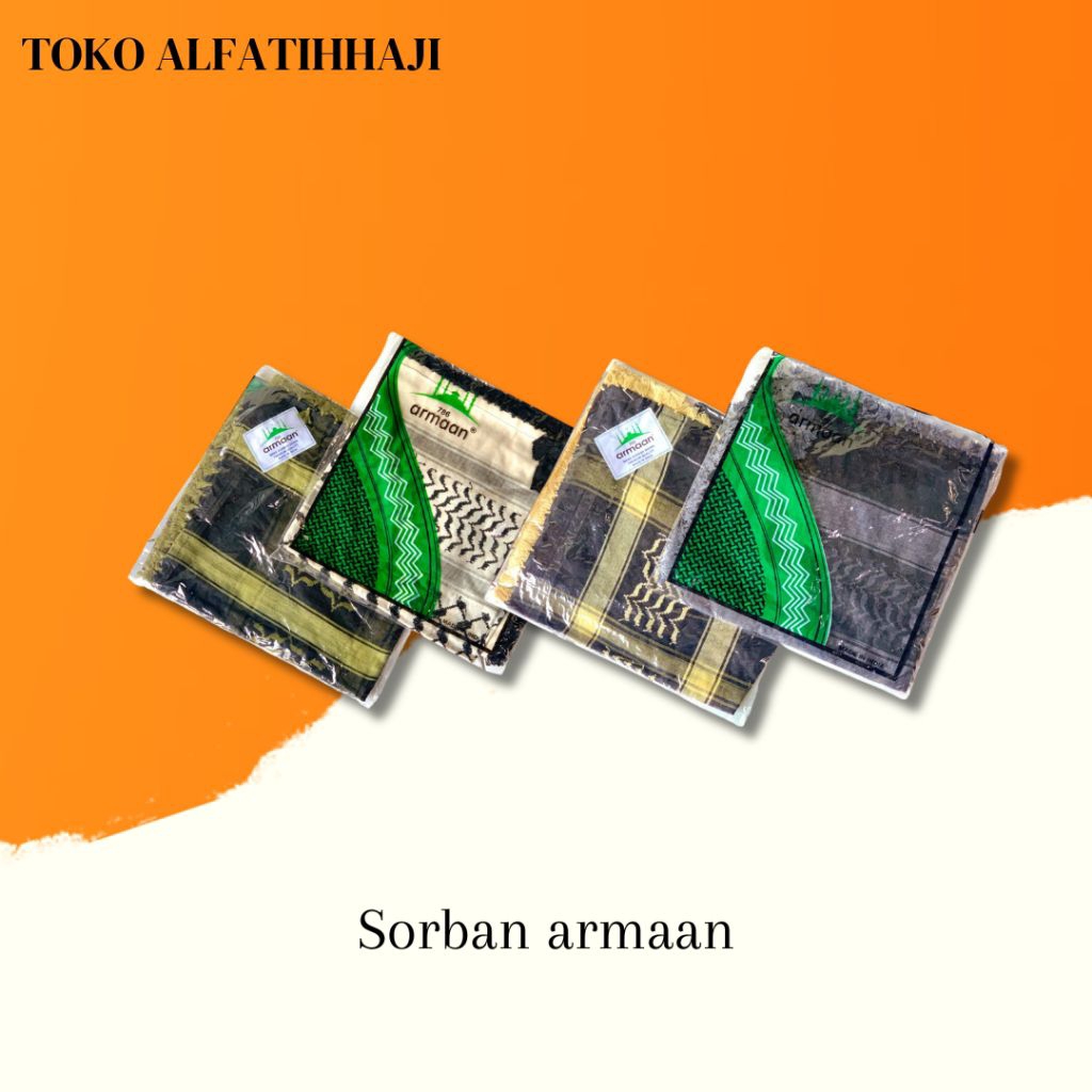 Sorban Armaan / Sorban Haji Arab Saudi / Oleh oleh Haji Umroh