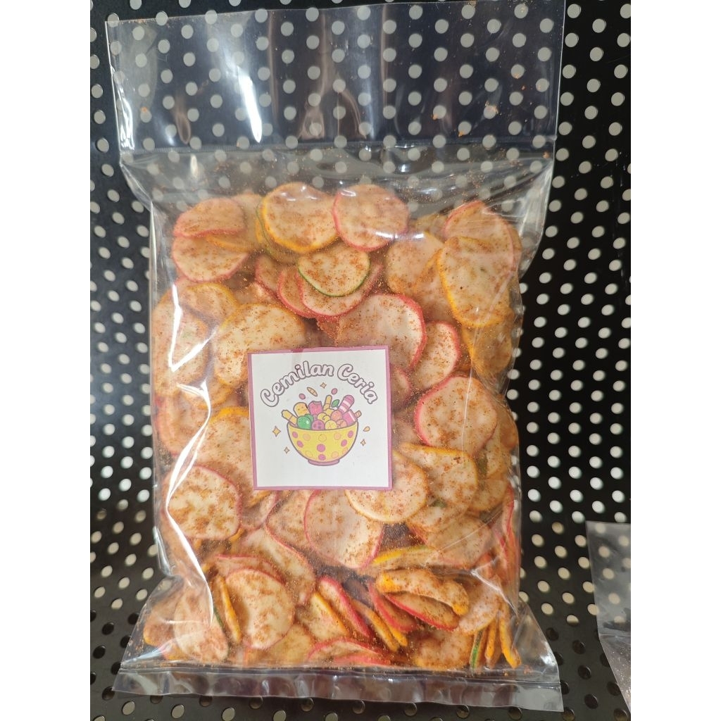 

Kerupuk seblak gurih renyah rasa daun jeruk & pedas