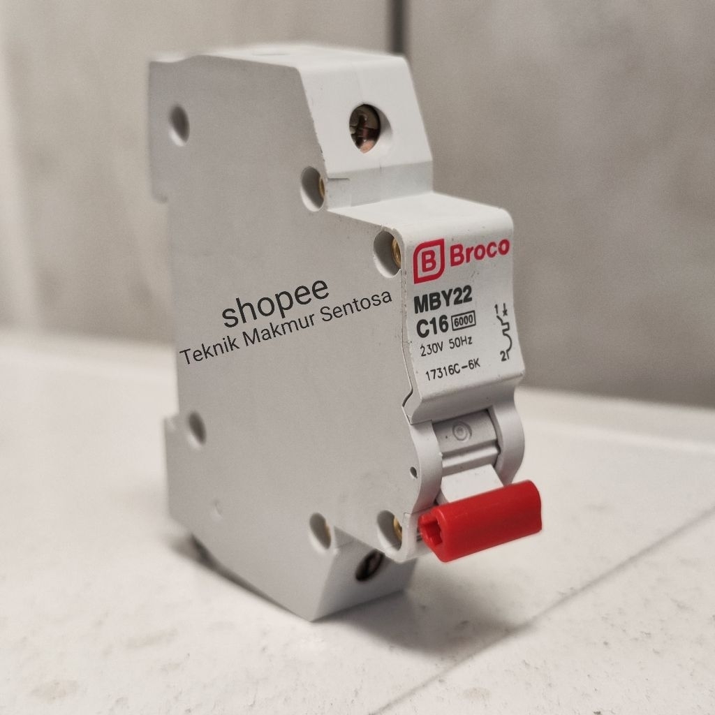 MCB 16a Broco 1 Phase Circuit Breaker 16 Ampere