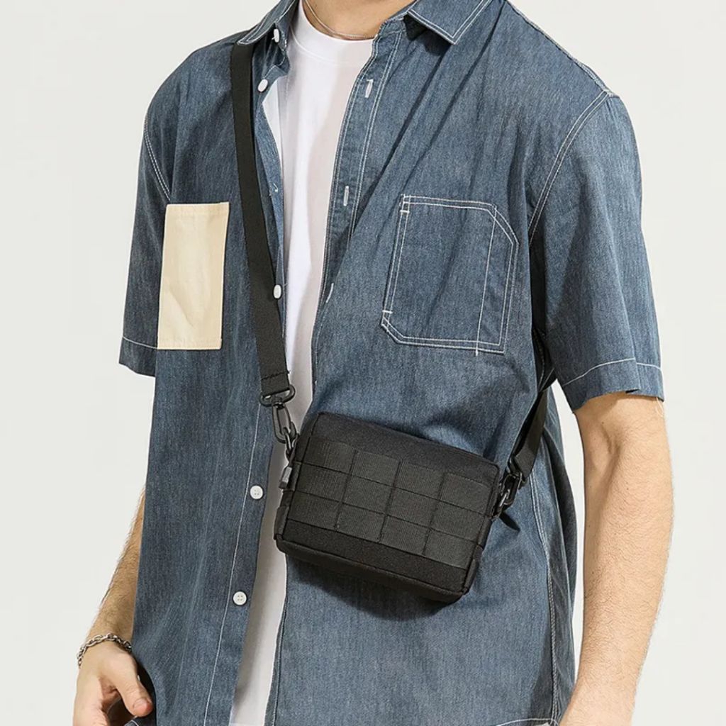 Tas Selempang Pria Model Terbaru tas kotak selempang simpel bahan kuat