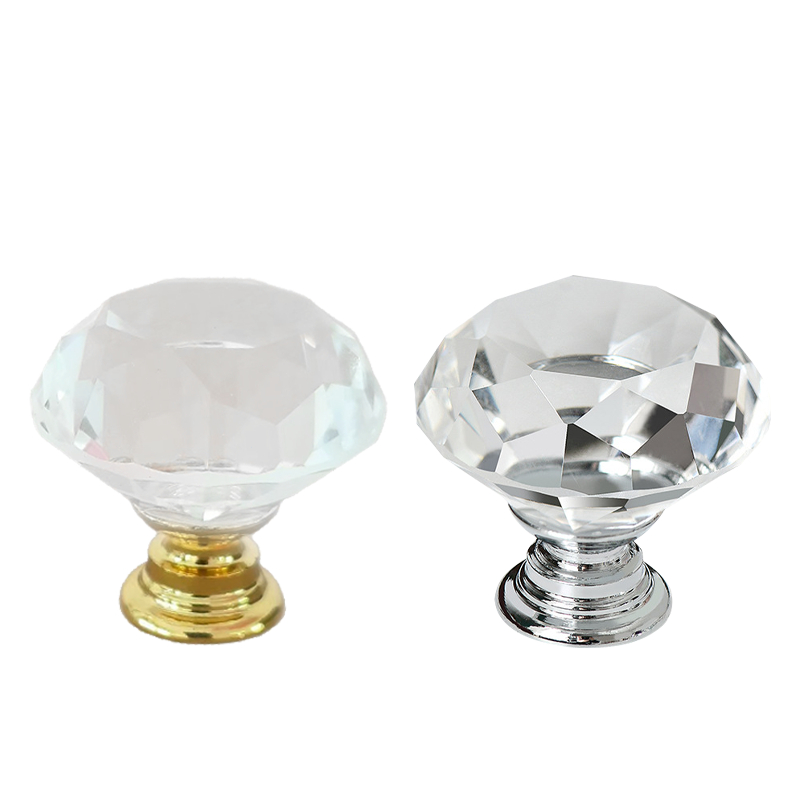 6pcs Knob Handle Tarikan Kristal Berlian Handle  Tarikan Knop Laci Kristal Crystal Knob Kristal 30mm