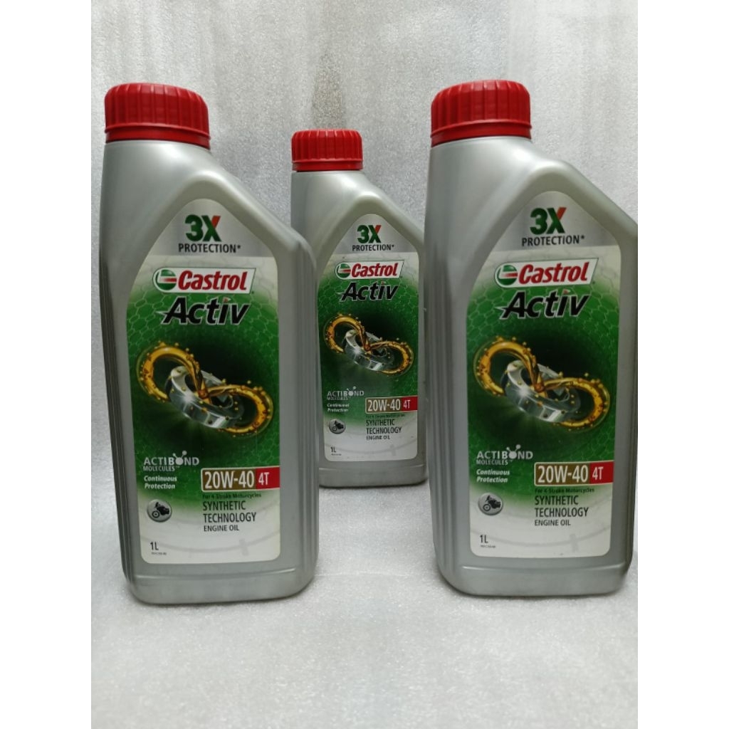 Oli CASTROL ACTIV 4T 1L 20W-40 SYNTHETIC API SL JASO MA2 | ORIGINAL