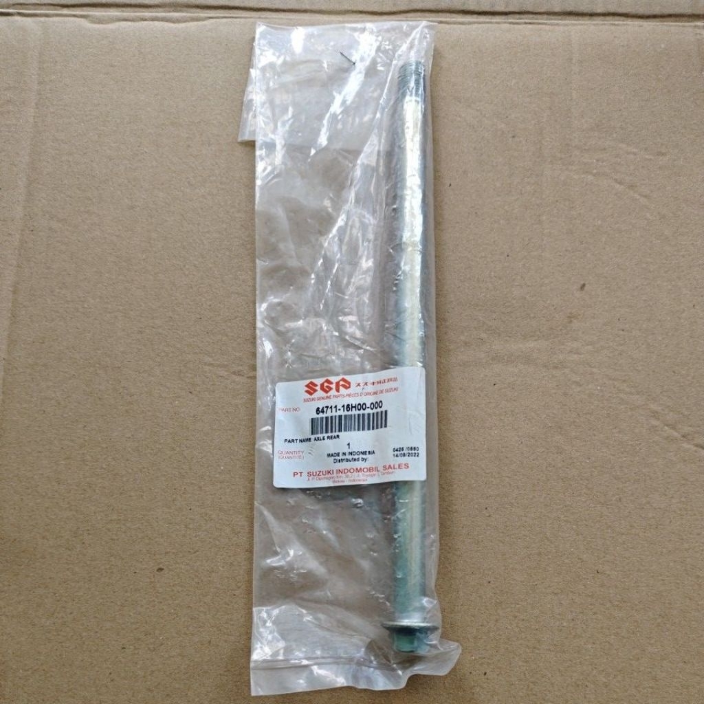 64711-16H00 Axle rear as roda velg  belakang suzuki shogun 125 FL RR SP AXELO baru ori sgp