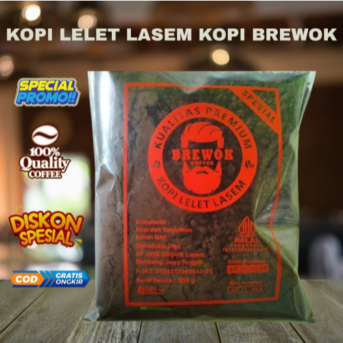 

KOPI BREWOK – KOPI LELET KHAS LASEM ASLI 225 500 | KOPI TRADISIONAL JAWA PEKAT & PAHIT NENDANG | UNTUK TUBRUK & NGLELET | KOPI HITAM LOKAL UMKM | 225GR 500GR | TANPA CAMPURAN | RASA KUAT & AROMA KHAS