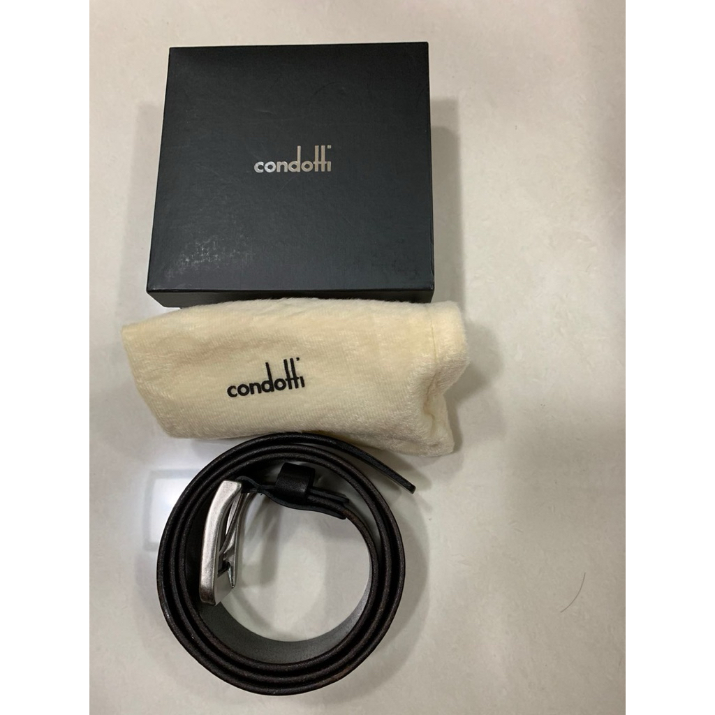 Condotti Man Belt Black LIKE NEW Ikat Pinggang Kulit Asli Pria Warna Hitam