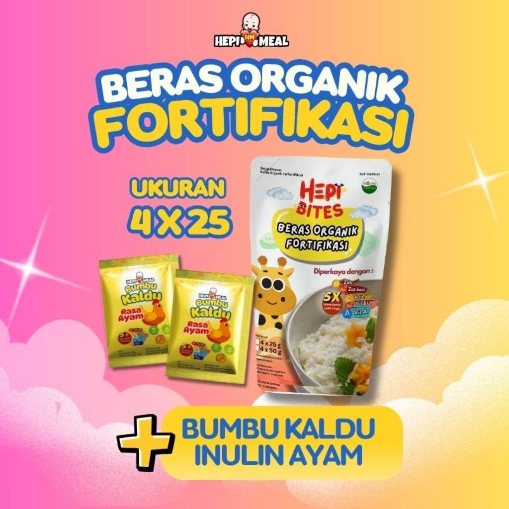 

HEPIMEAL BERAS ORGANIK 4 X 25 FREE 2 PCS KALDU