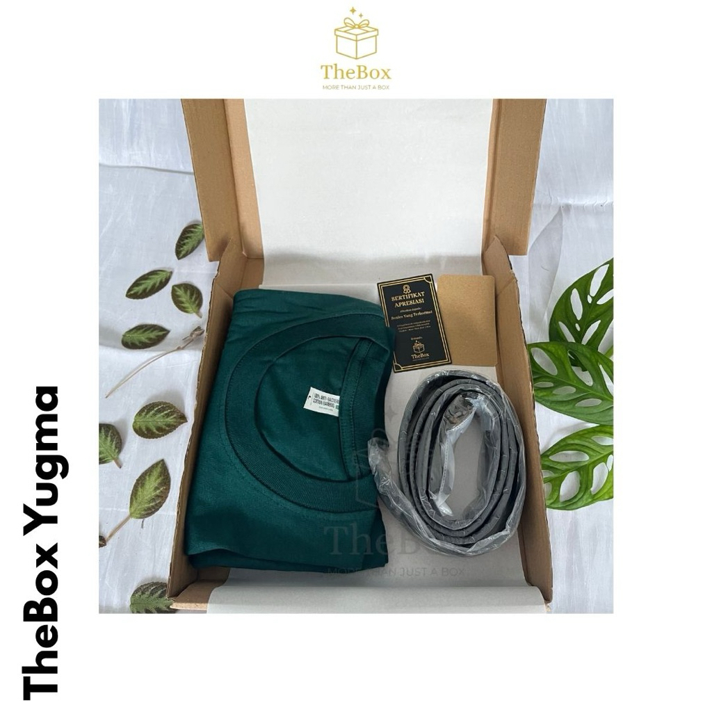 TheBox Yugma Hampers Cowok Kado Ulang Tahun Cowok Hampers Kaos dan Ikat Pinggang