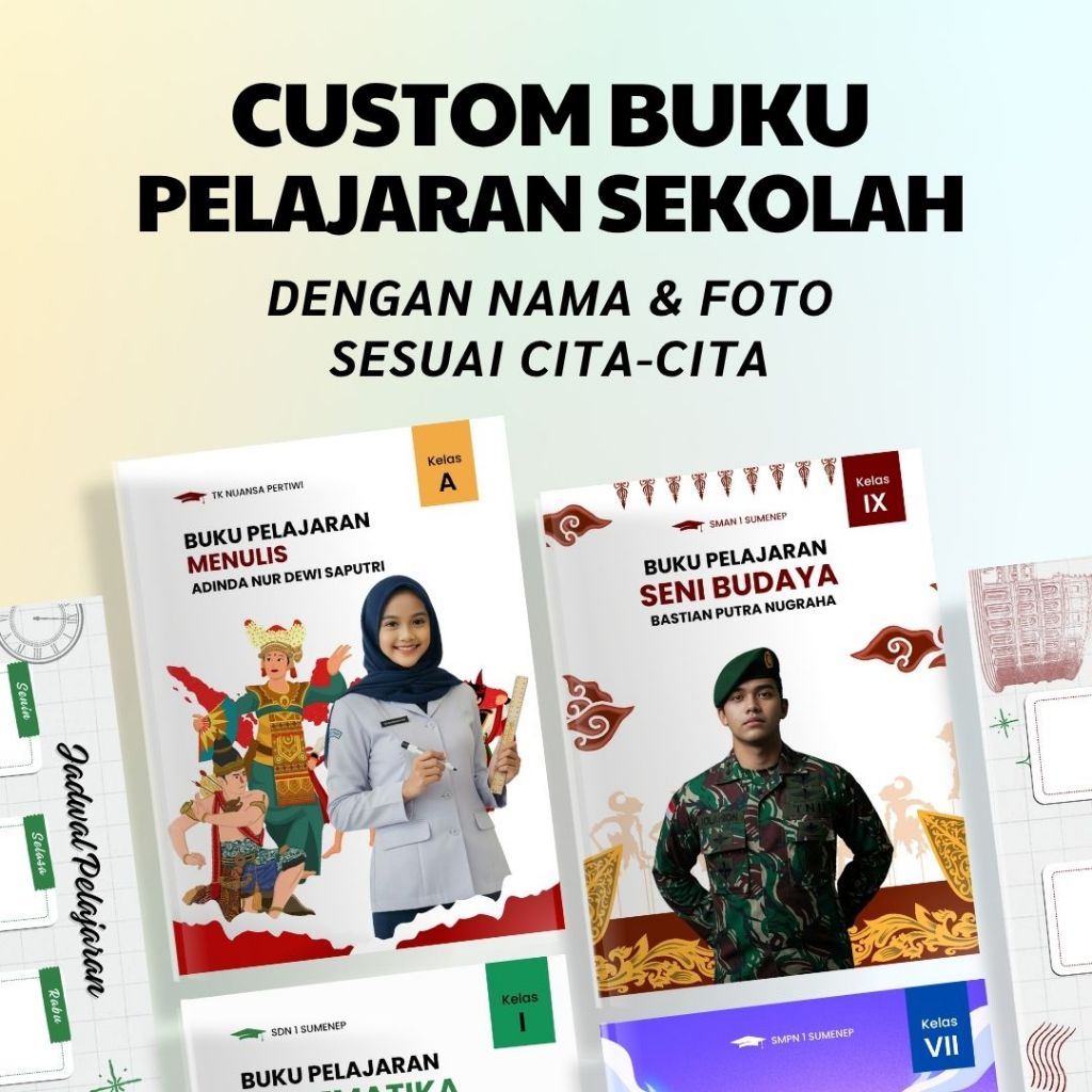 

BUKU TULIS SEKOLAH CUSTOM FOTO SISWA – SESUAI CITA-CITA