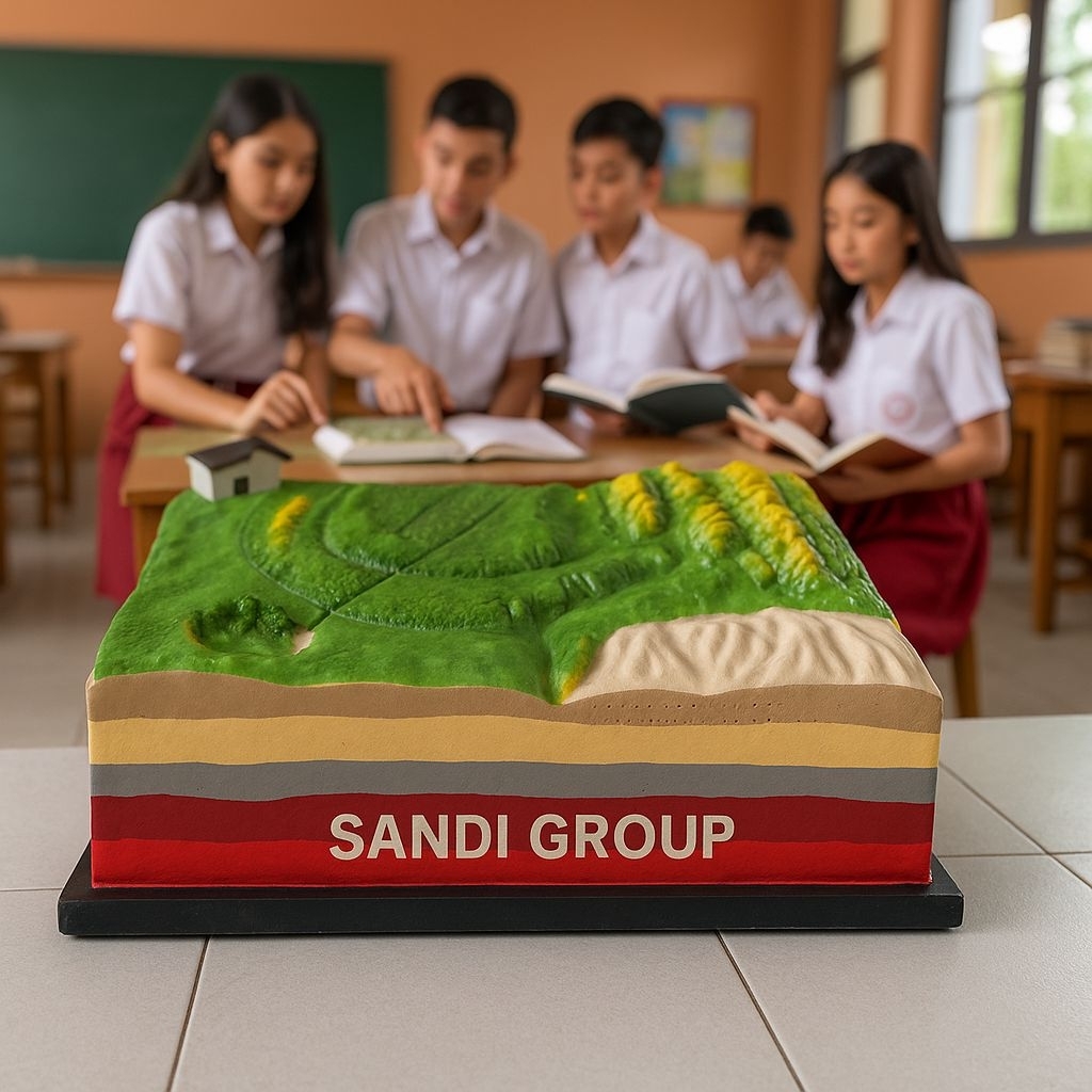

Model lapisan tanah dan patahan