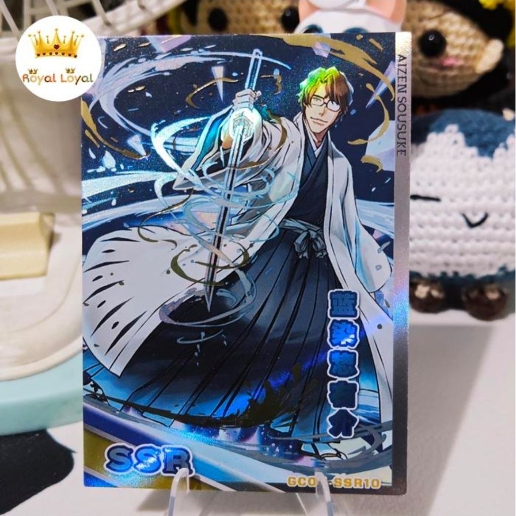 Aizen Sousuke Kartu BLEACH CCG TCG Goddess God Card Atlas Of God SSR Holo Tebal Collection Card - (G
