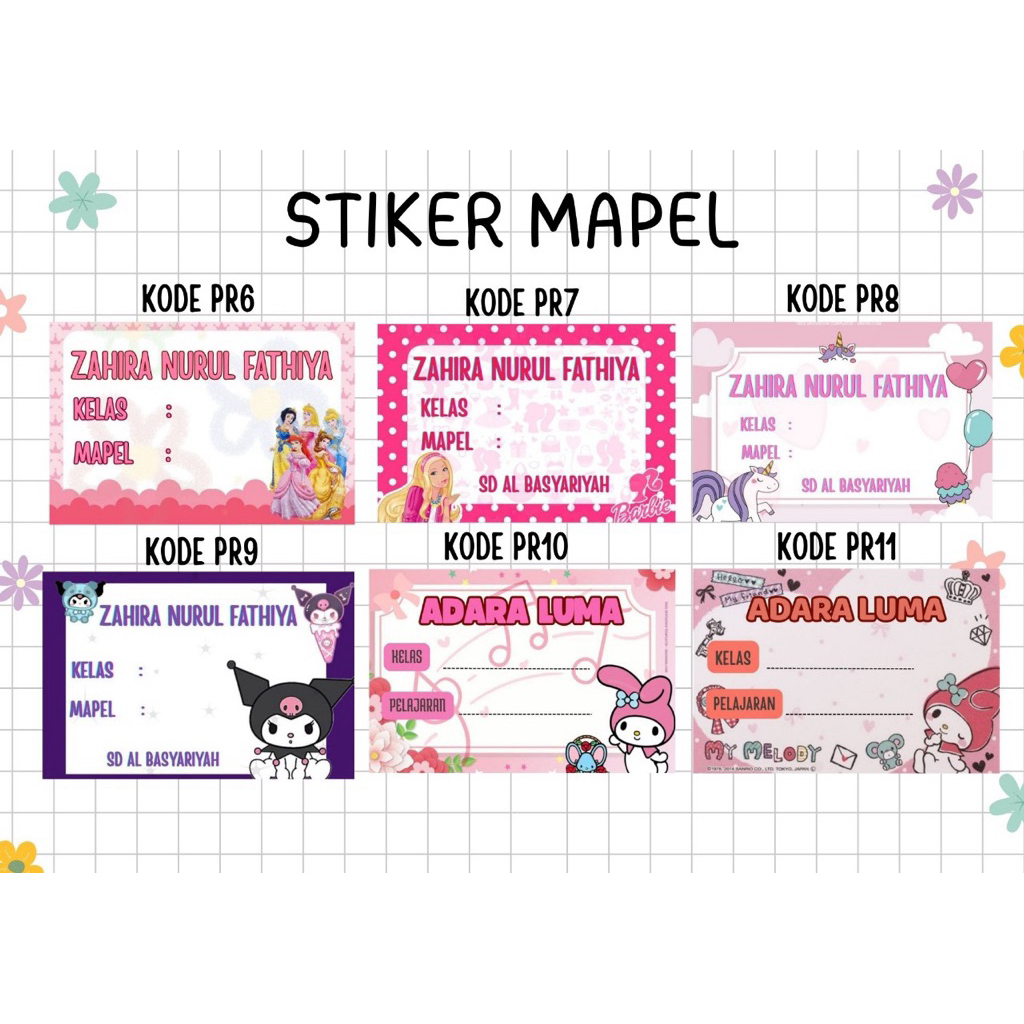 

Stiker Mata Pelajaran ( Perempuan )