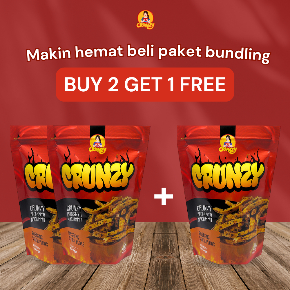 

CRUNZY - Basreng Pedas Daun Jeruk Bundling Beli 2 Gratis 1