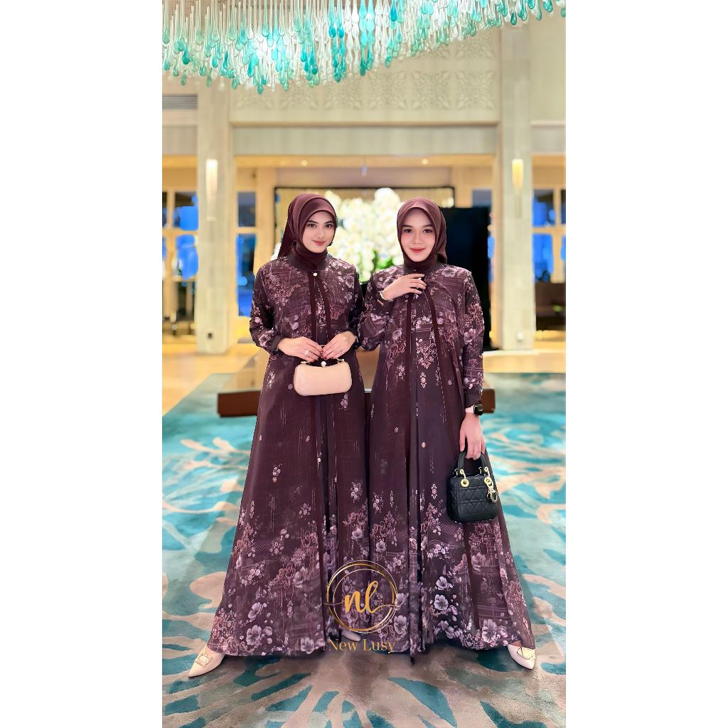 GAMIS NEW LUSY TERBARU / QUENZA DRESS 2IN1 BY NEW LUSY ORIGINAL / GAMIS SET OUTER VIRAL