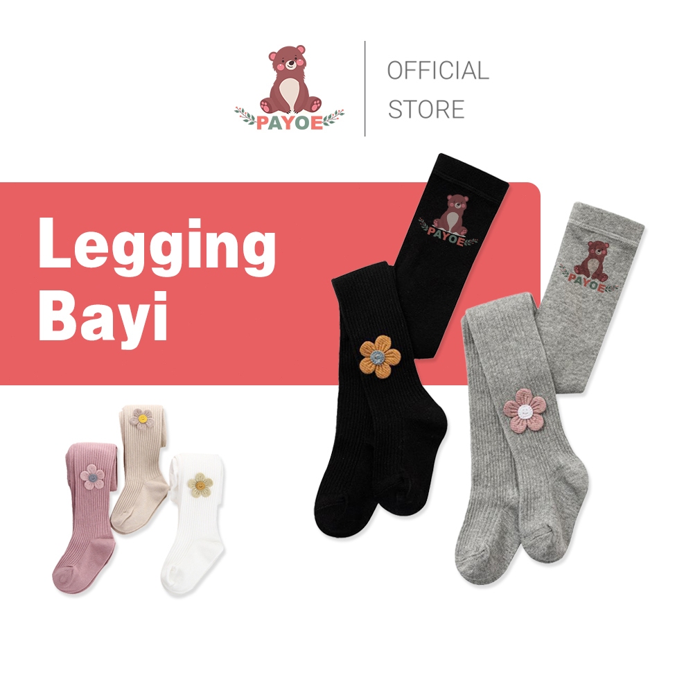 PAYOE Legging Bayi Tutup Kaki  Legging Bayi Perempuan 0-1 Tahun
