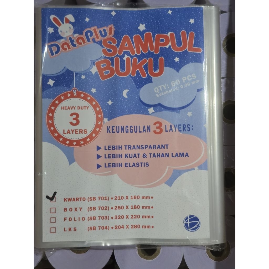 

SAMPUL BUKU TULIS BERKY SLIP ISI 60 LEMBAR PANJANG PENDEK PLASTIK KWARTO BOXY FOLIO LKS PLASTIK