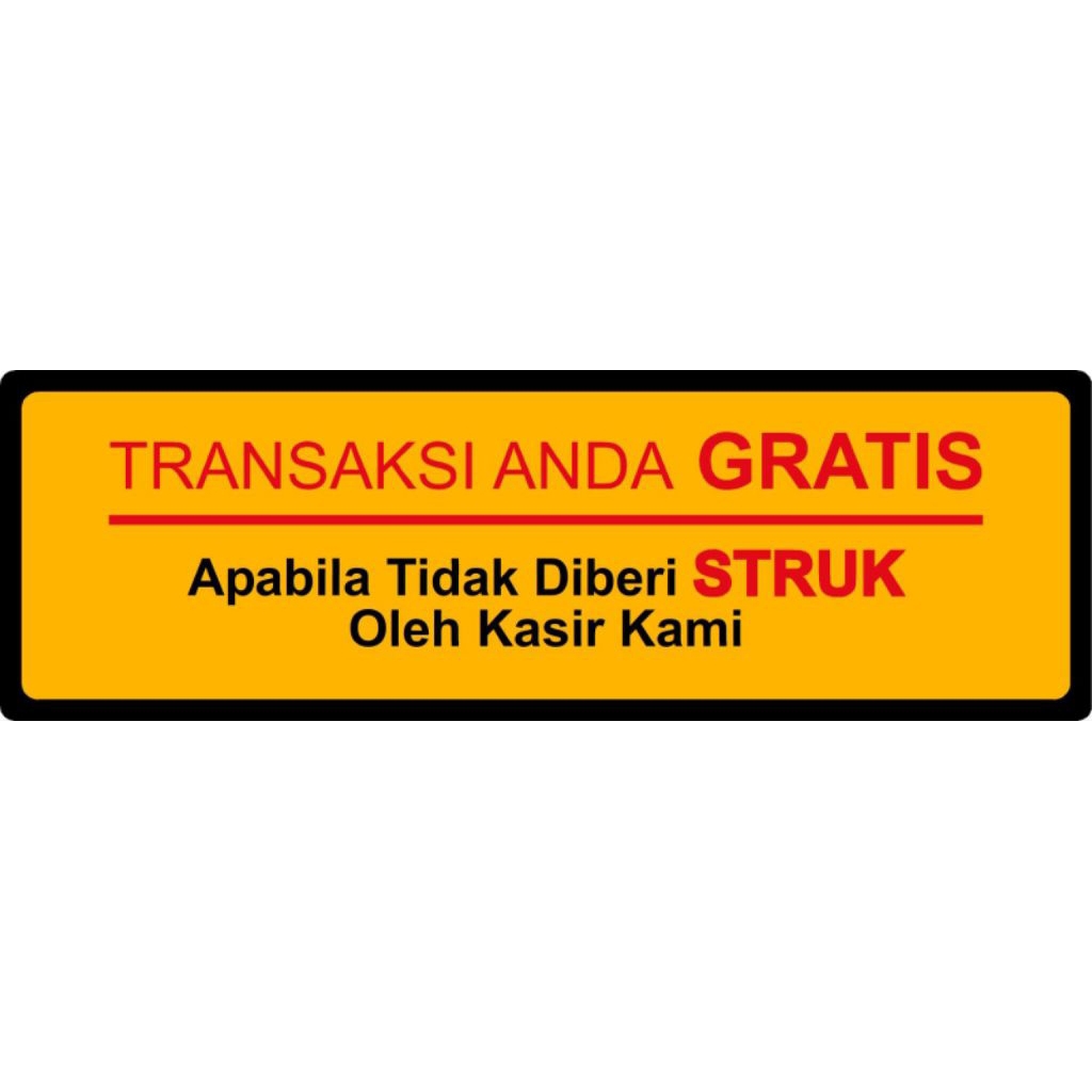 

STIKER GRATIS TANPA STRUK uk 5x15 cm BAHAN VYNIL ANTI AIR WLBEE