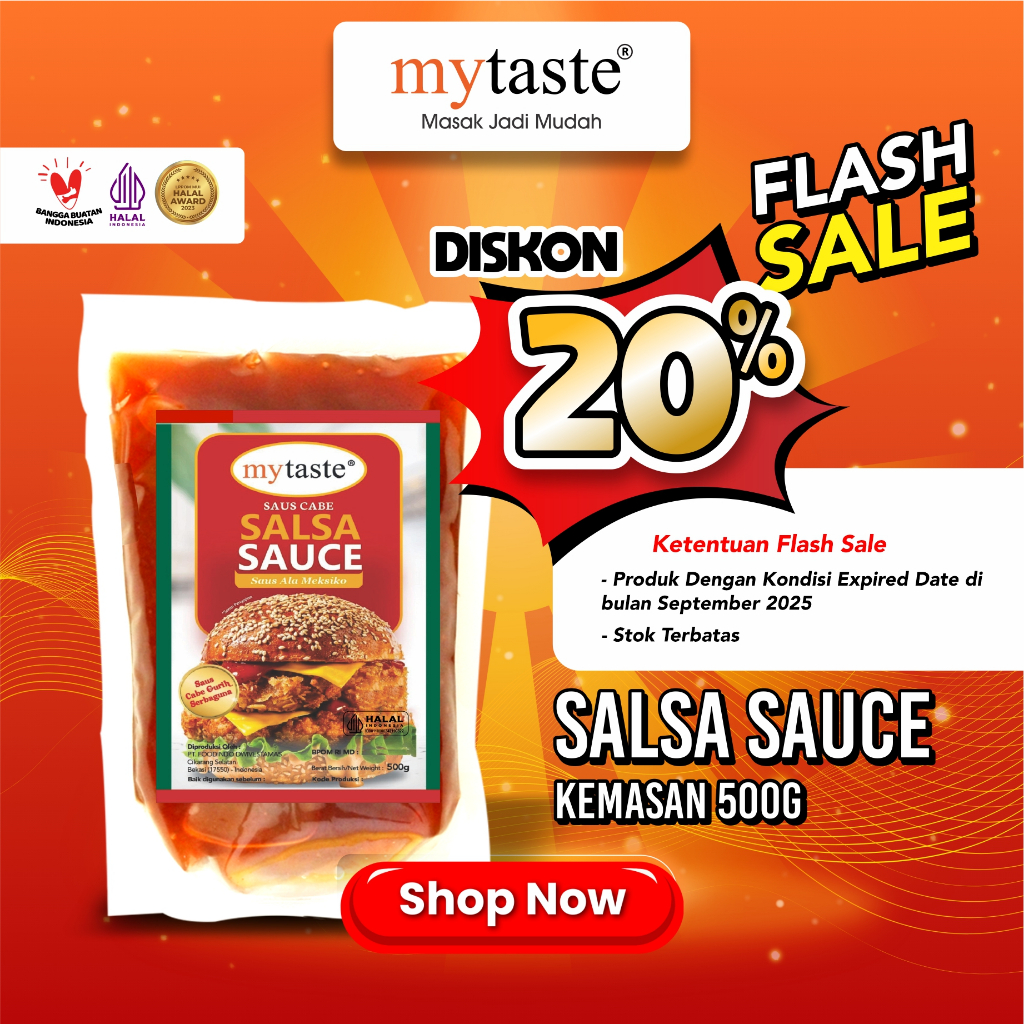 

MYTASTE SALSA SAUCE SAUS CABE ALA MEXICO FLASH SALE 20% NEAR EXPIRED DATE