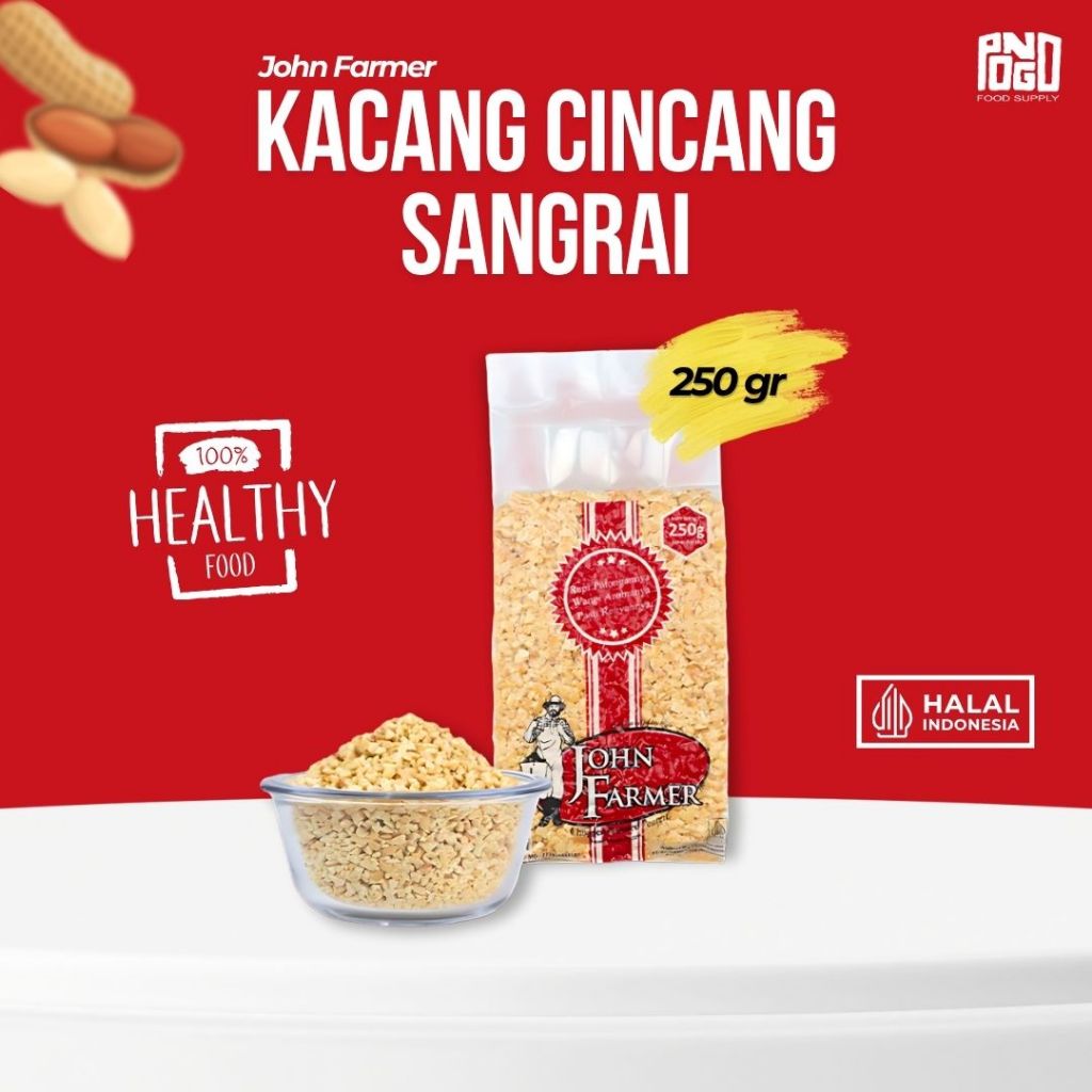 

John Farmer Chopped Roasted Peanut 250gr | Taburan Kacang Cincang Sangrai Panggang