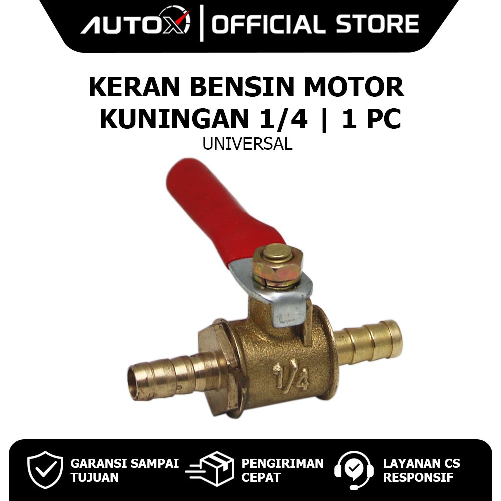 Kran Bensin Kuningan 1/4 Universal Bebek Matic Sport BeatFI F1 Pop Street eSP & Mio Sporty Smile M3 