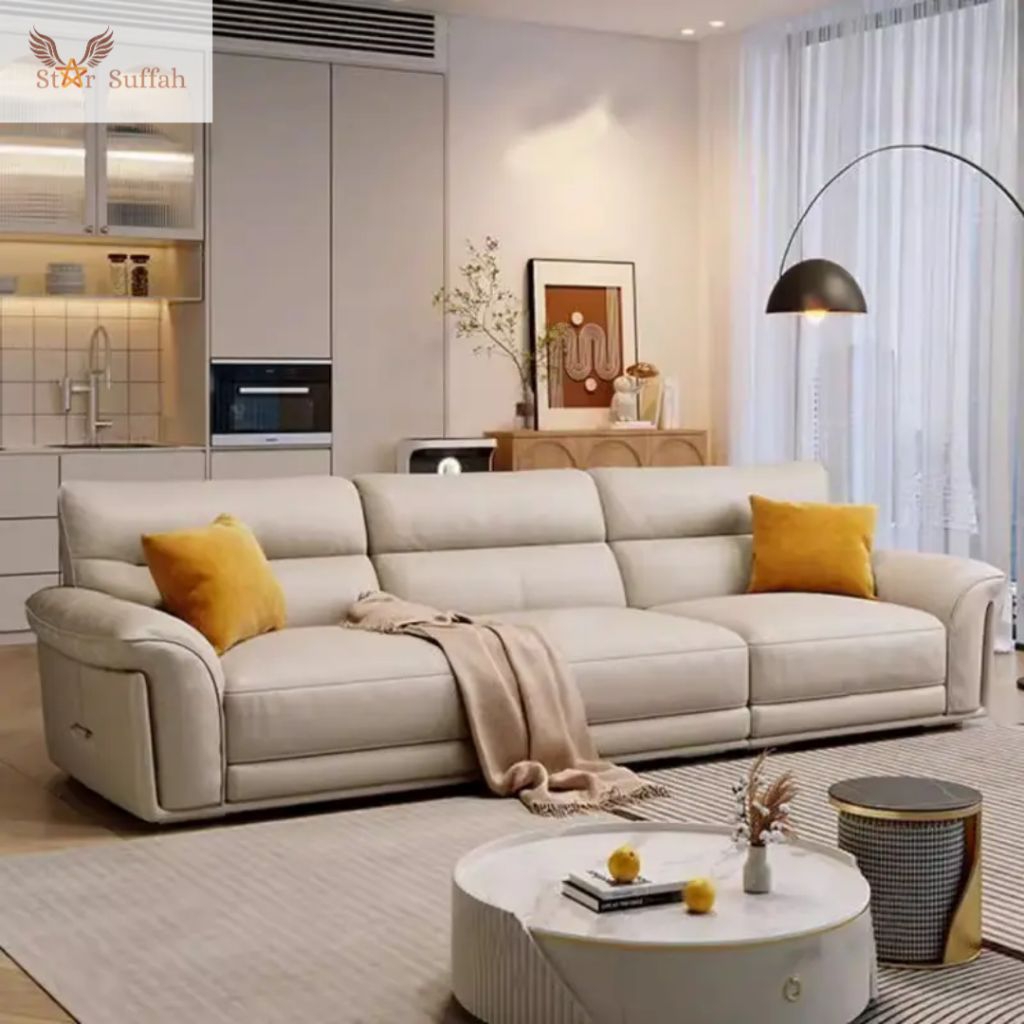 Sofa minimalis 3 seater model sofa terbaru kualitas premium sofa set kulit terbaru