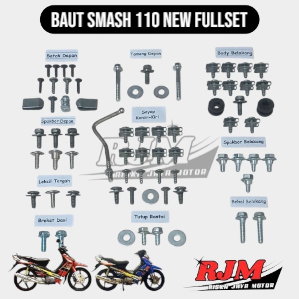 baut body smash 110 new Full set - body smash 110 lama lengkap