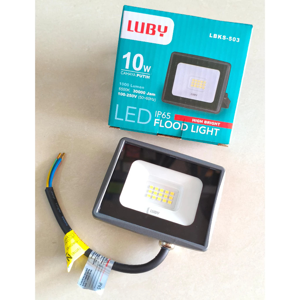 LBKS-503 Lampu Sorot LUBY 10 watt Lampu Tembak 10 Watt Flood Light LED 10w Luby LBK503