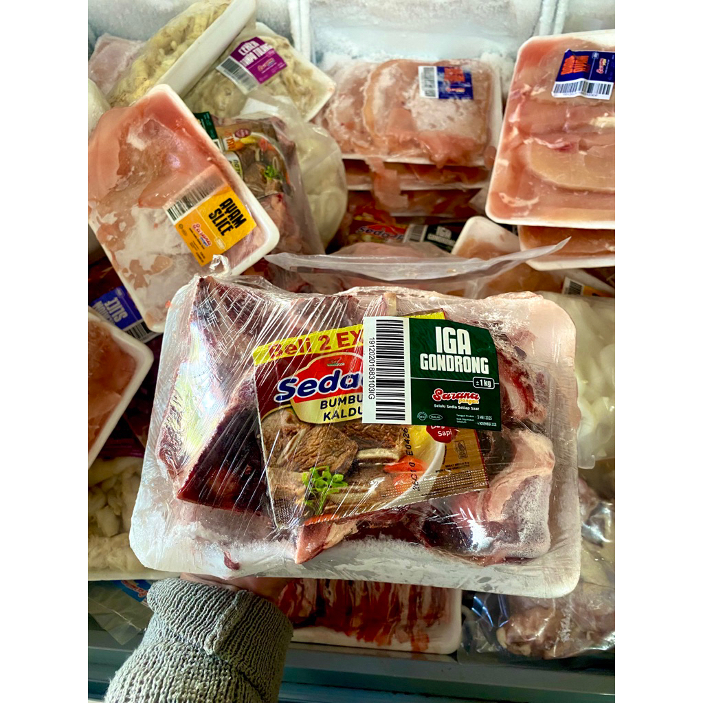 

IGA GONDRONG MENTAH 1 kg + free bumbu penyedap rasa / iga gondong mentah frozen