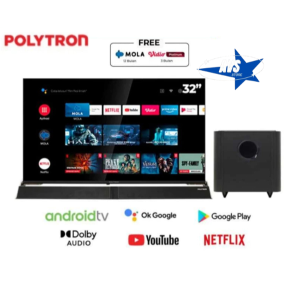 POLYTRON SMART CINEMAX SOUNDBAR LED TV 43" PLD 43BG9058