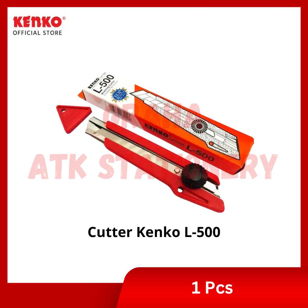 

[1 Pcs] Pisau Cutter Kenko L-500 / Alat Potong Pemotong / Handy Cutter Kenko L-500