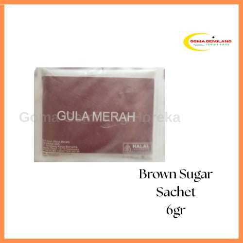 

Gula Merah Brown Sugar Sachet 6gr / 1 pack isi 250pcs