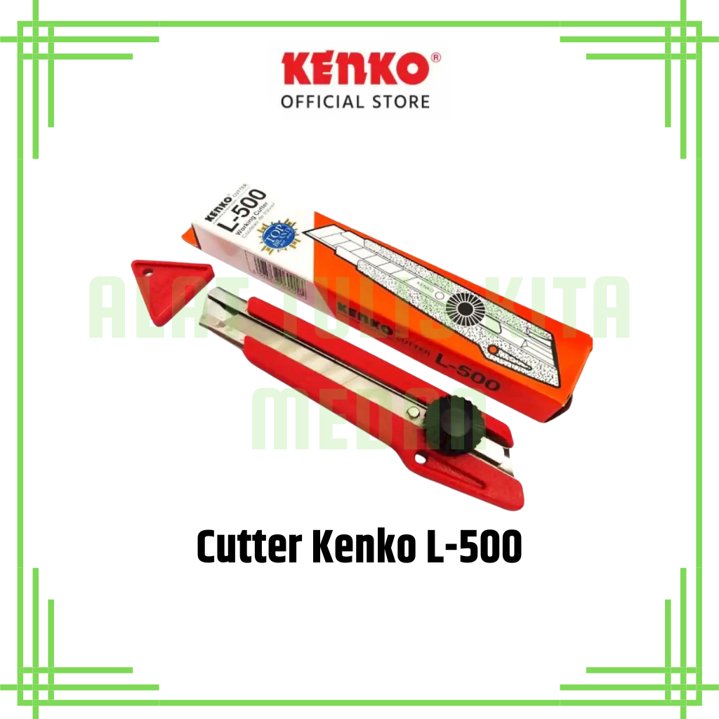 

(1 Pcs) Pisau Cutter Kenko L-500 / Alat Potong Pemotong / Handy Cutter Kenko L-500
